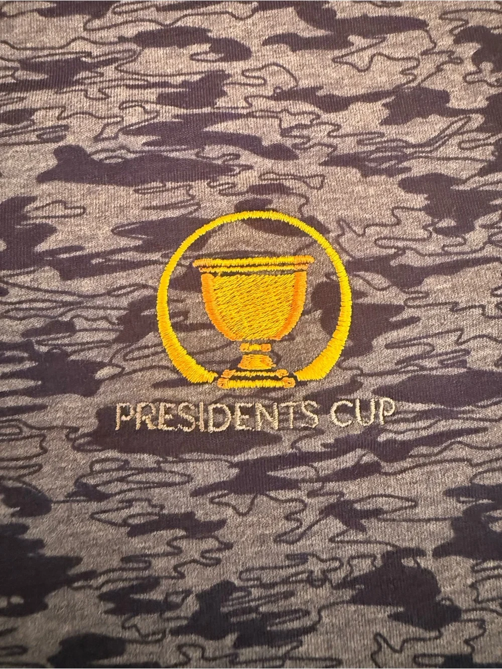 Men’s Blue Adidas Golf Polo - Presidents Cup - Medium